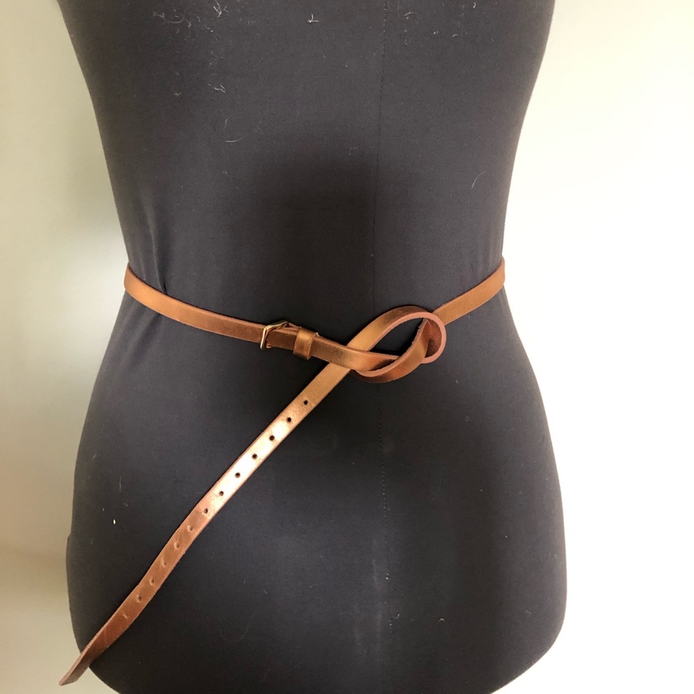 J.Crew Rose Gold Skinny Belt